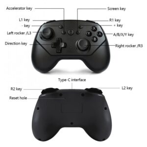 MIMD Wireless Controller for Nintendo Switch - Black