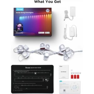 GoVee RGBIC String Downlights - White Version - 3M