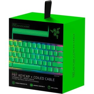 Razer PBT Keycap Upgrade Set + Coiled Cable - Razer Green