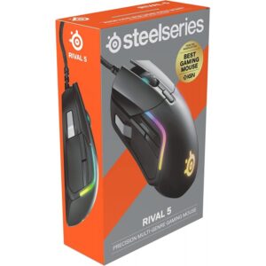 SteelSeries Rival 5 Wired Optical Gaming Mouse - Black