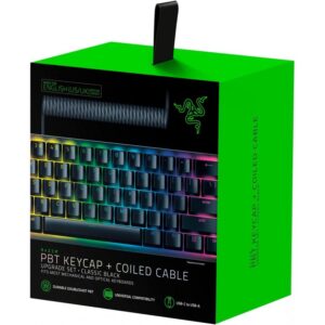 Razer PBT Keycap Upgrade Set + Coiled Cable - Classic Black