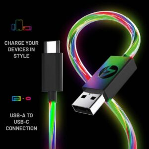 4Gamers Light Up USB-C Charging Cable - 3M