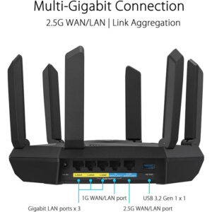 Asus RT-AXE7800 Tri-Band Wi-Fi 6E Extendable Router