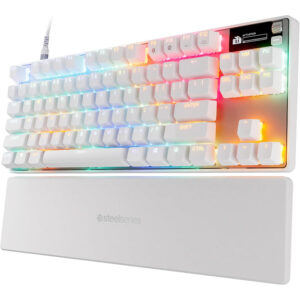 SteelSeries Apex Pro TKL Gen 3 Magnetic Gaming Keyboard - HyperMagnetic OmniPoint 3.0 Switch - White