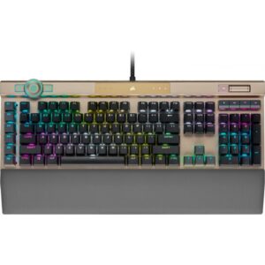 Corsair K100 RGB Opti-Mechanical Gaming Keyboard - Corsair OPX Switch - Midnight Gold