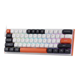 Redragon Fidd RGB 8K Magnetic Gaming Keyboard - White/Black/Orange