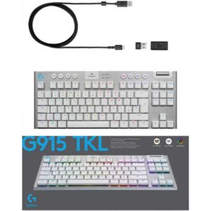 Logitech G G915 TKL Wireless Keyboard - Tactile - White