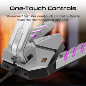 Vertux Streamer-3 Microphone - Grey