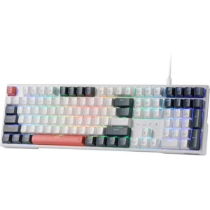 Redragon Trundle Mechanical Gaming Keyboard - Hot-Swappable Red Switch - White/Black/Orange