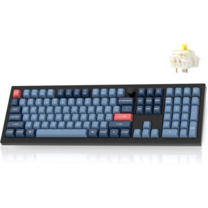 Keychron V6 Max QMK/VIA Wireless Custom Mechanical Keyboard - Jupiter Red Switch - Carbon Black