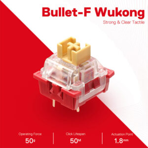 Redragon A113 Bullet-F Clear Tactile Mechanical Switch - 24 Keys - Wukong