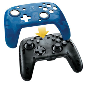 Faceoff Deluxe+ Audio Wired Controller - Blue Camo