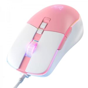 Onikuma CW916 Wired Gaming Mouse - White Pink