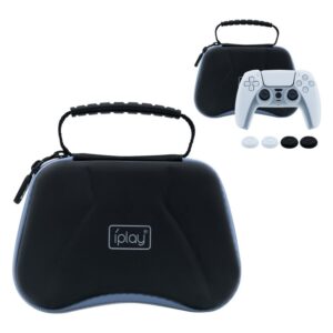 iPlay 6 in 1 Controller Storage Bag with Transparent White Cover for PS5