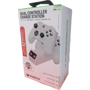 SparkFox Dual Controller Charge Station for XBOX Series X-S - White