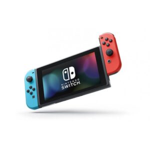 Nintendo Switch with Neon Blue and Neon Red Joy-Con